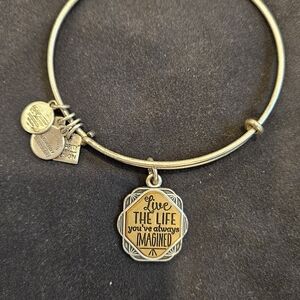 Alex And Ani | Silver And Gold Inspirational Bangle Bracelet